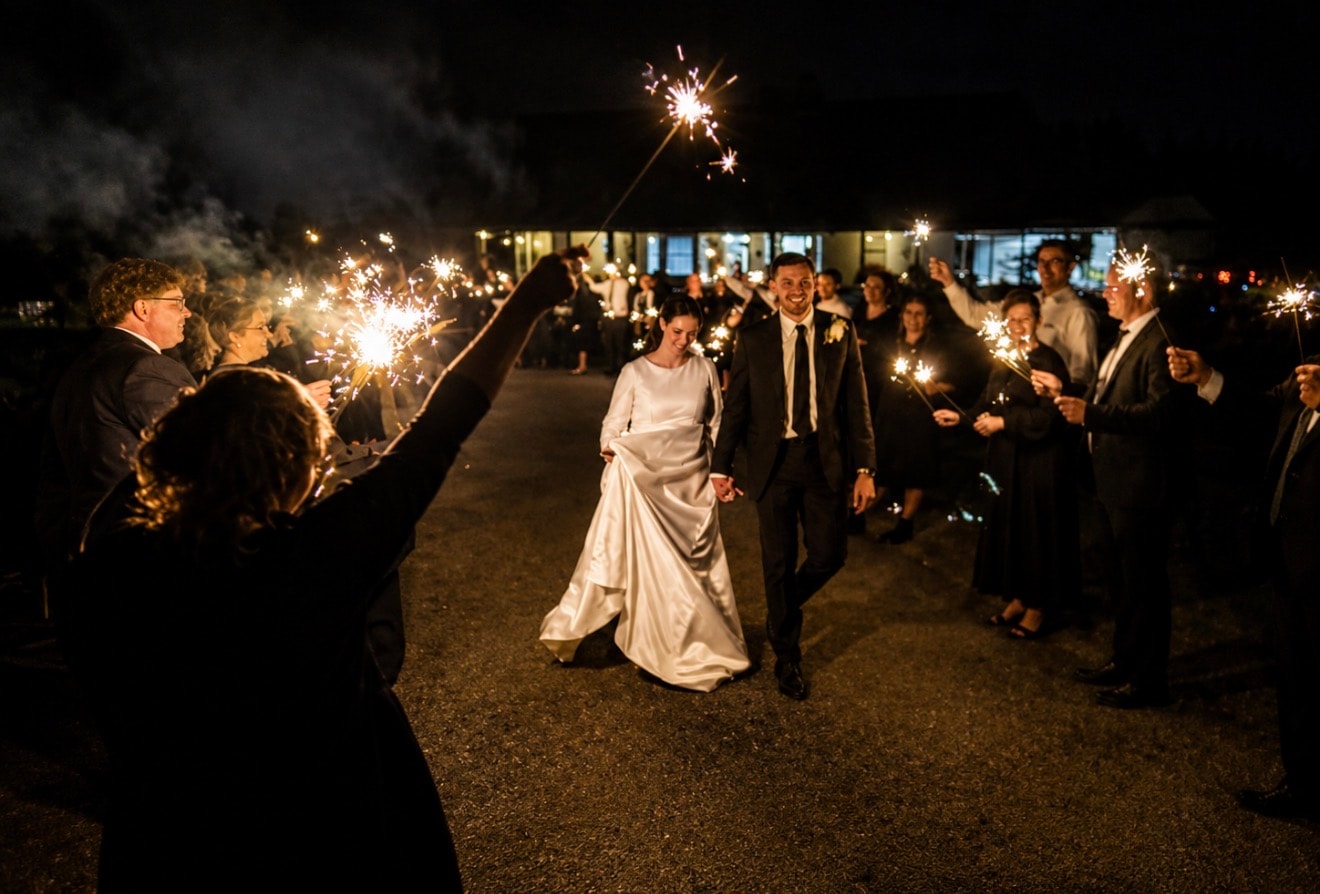 Sparkler exit at The Ranch at night